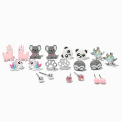 Adorable Animal Stud Earrings - 10 Pack