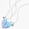 Best Friends Glitter Tie-Dye Split Heart Necklaces - 2 Pack