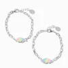 Best Friends Glow in the Dark Rainbow Split Heart Charm Bracelets - 2 Pack