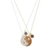 Best Friends Gold Yin Yang Sign Necklaces - 2 Pack