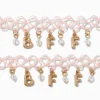 Best Friends Gold-tone Bubble Letter Pink Tattoo Choker Necklaces - 2 Pack