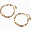 Best Friends Gold-tone Chain Bracelets - 2 Pack