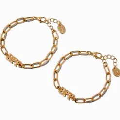 Best Friends Gold-tone Chain Bracelets - 2 Pack