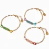 Best Friends Gold-tone "Bestie" Heart Adjustable Bracelets - 3 Pack