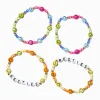 Best Friends Happy Face Beaded Stretch Bracelet Stack - 2 Pack