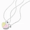 Best Friends Lime & Grapefruit Heart Pendant Necklaces - 2 Pack