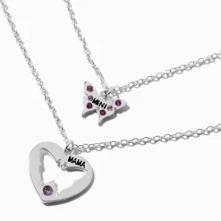 Best Friends Mama & Mini Butterfly Pendant Necklaces - 2 Pack
