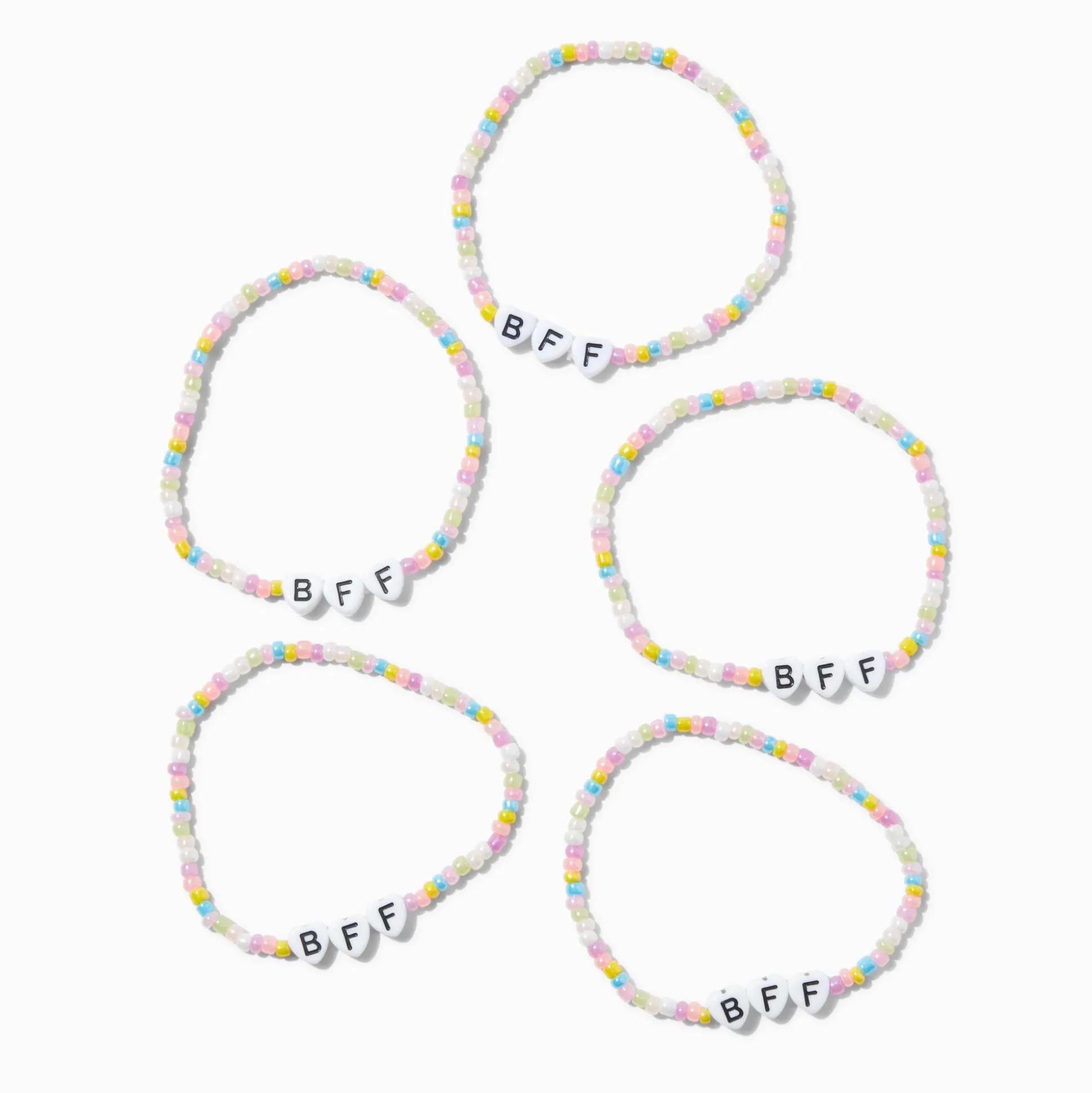 Best Friends Microbeads ''BFF'' Stretch Bracelets - 5 Pack