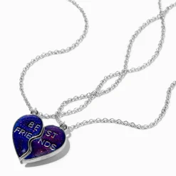Best Friends Mood Split Heart Necklaces - 2 Pack