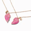 Best Friends Pink ''Girl Power'' Split Heart Necklaces - 2 Pack