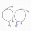 Best Friends Silver-tone Split Butterfly Charm Bracelets - 2 Pack