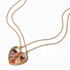 Best Friends Split Heart Shaker Pendant Necklaces - 2 Pack