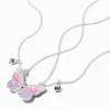 Best Friends UV Color-Changing Split Butterfly Pendant Necklaces - 2 Pack