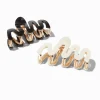 Black & Cream Squiggle Hair Claws - 2 Pack