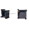 Black Cubic Zirconia 7mm Square Stud Earrings