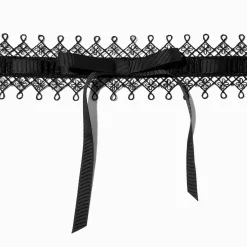 Black Lace Bow Choker Necklace