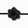 Black Pavé Rosette Choker Necklace