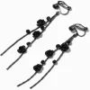 Black Rose Vines 2" Clip-On Drop Earrings