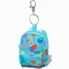 Blue Happy Face Mini Backpack Keychain