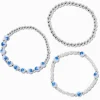 Blue Rose Rococo Stretch Bracelets - 3 Pack