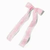 Blush Pink Lace Satin Hair Bow Clip