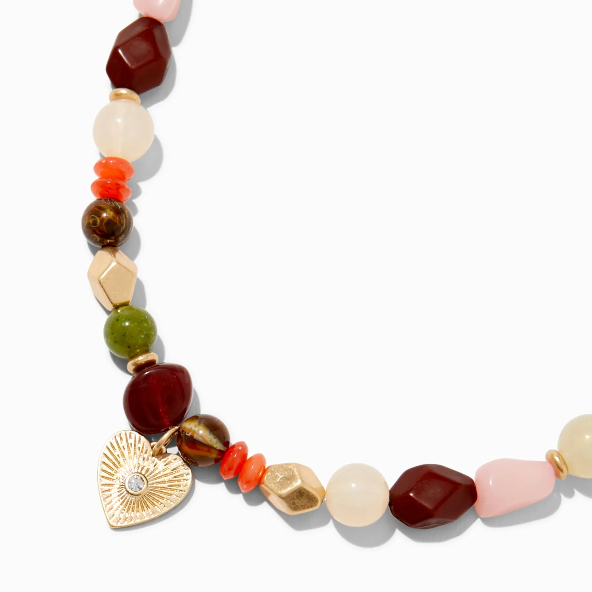 Boho Beaded Heart Choker Necklace