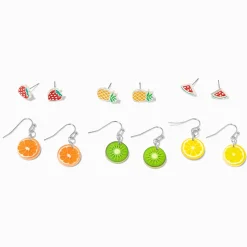 Bright Fruit Earrings Set - 6 Pack