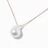 Bubble Pearl Gold-tone Pendant Necklace