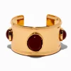 Burgundy Stone Cuff Bracelet
