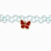 Butterfly Mood Pendant Tattoo Choker Necklace