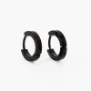 C LUXE by Claire's Black Titanium 7MM Mini Hoop Earrings