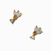 C LUXE by Claire's 18k Gold Plated Cubic Zirconia Flower Drop Earrings
