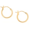 C LUXE by Claire's 18kt Gold Plated 12mm Hoop Earrings
