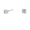 C LUXE by Claire's Sterling Silver Cubic Zirconia 3mm Round Stud Earrings
