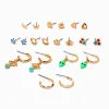 Celestial & Space Gold-tine Earrings Set - 9 Pack