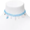 Celestial Icons Tattoo Choker Necklace - Blue