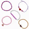 Cherry Polymer Clay Seed Bead Bracelet Set - 5 Pack