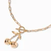 Cherry Toggle Paperclip Chain Pendant Necklace