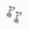 Cinnamon Roll Clip-On Earrings