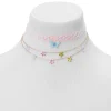 Claire's Club Floral Butterfly Choker & Multi-Strand Necklaces - 2 Pack