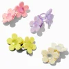 Claire's Club Flower Print Charm Hair Ties - 4 Pack