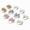 Claire's Club Glitter Bow Hair Ties - 10 Pack