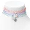 Claire's Club Glitter Charm Tattoo Choker Necklaces - 3 Pack