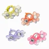 Claire's Club Glitter Flowers Hair Ties - 4 Pack