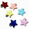 Claire's Club Glitter Rainbow Star Hair Clips - 6 Pack