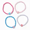 Claire's Club Holographic Jewel Tone Seed Bead Stretch Bracelets - 4 Pack