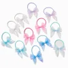Claire's Club Iridescent Bow Hair Ties - 12 Pack