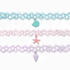 Claire's Club Pastel Beach Tattoo Choker Necklaces - 3 Pack