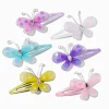 Claire's Club Pastel Butterfly Net Snap Hair Clips - 6 Pack