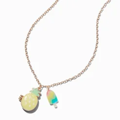 Claire's Club Pineapple Locket Pendant Necklace